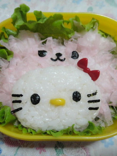 キャラ弁 ふわふわクマキティ-レシピのメイン写真