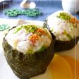 チーズ×コンビーフ×葱×梅のおにぎり