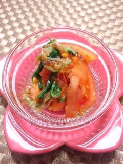 トマトと水菜の洋風おかかポン酢和え♪-レシピのメイン写真