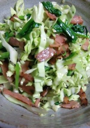 春キャベツとほうれん草の餃子のたれあえ-レシピのメイン写真