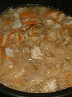 鶏だんごと根菜のごま汁鍋-レシピのメイン写真