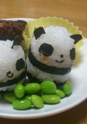 キャラ弁 パンダおむすび-レシピのメイン写真