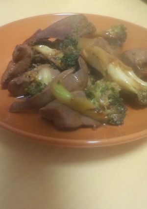レバーとブロのオイスターソース炒め-レシピのメイン写真
