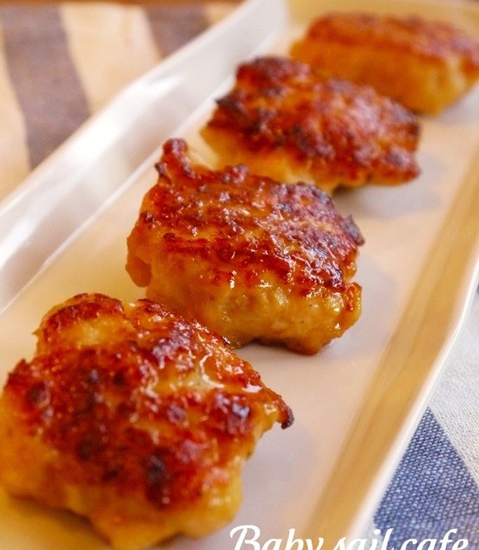 鶏胸肉と新玉ねぎのジューシーつくね照焼き by こころcafe