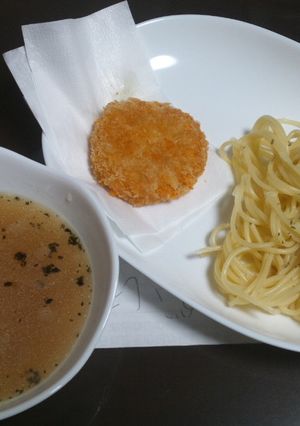 手軽に!クリームコロッケDeつけパスタ~-レシピのメイン写真