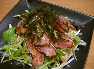 カリカリベーコンと水菜のサラダ☆-レシピのメイン写真