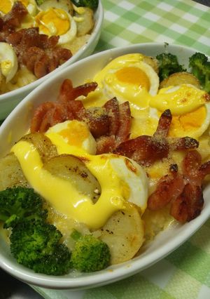 お腹満足♪ウインナーと豆乳のお花畑ドリア-レシピのメイン写真