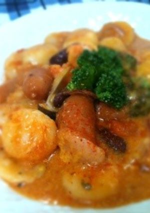 ランチに米粉ニョッキのトマトソース-レシピのメイン写真