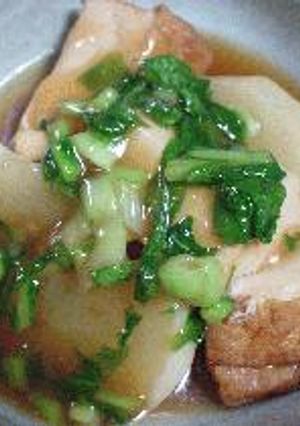 カブと厚揚げ(生揚げ)の煮物-レシピのメイン写真