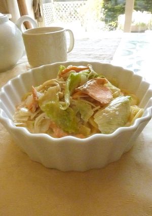 塩麹☆コクうま！サーモンのクリームパスタ-レシピのメイン写真