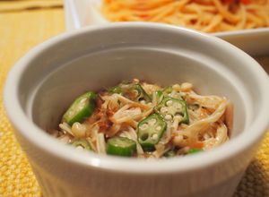 レンジで簡単 えのきとオクラのおつまみ-レシピのメイン写真