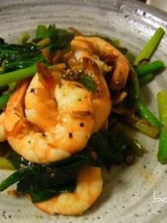 海老とほうれん草のナンプラー炒め-レシピのメイン写真