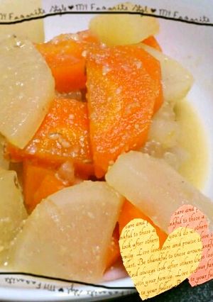 大根とにんじんのほっこり煮♡-レシピのメイン写真