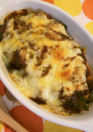 ＋　かぼちゃと残りカレーのチーズ焼き　＋-レシピのメイン写真