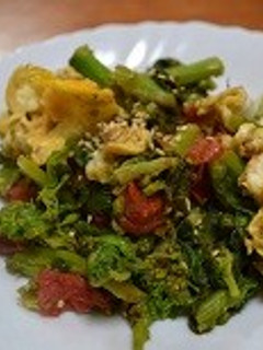 カラフル菜の花炒め♪-レシピのメイン写真