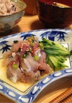 アジの刺身の胡麻和え-レシピのメイン写真