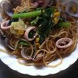 菜の花とハマグリの春到来和風パスタ