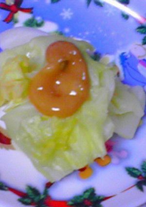 レンジで簡単☆蒸しキャベツのみそだれ♪-レシピのメイン写真