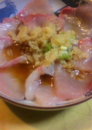 お刺身の酢醤油がけ-レシピのメイン写真