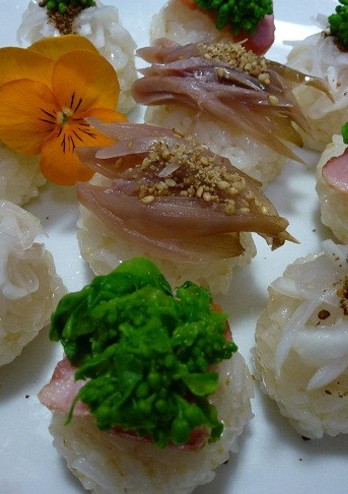 菜の花の手まり寿司-レシピのメイン写真