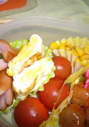 「あらびきウインナー」入り弁当-レシピのメイン写真