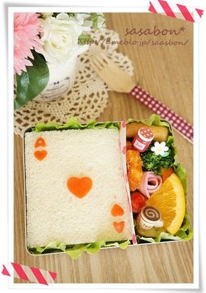 簡単！トランプのサンドイッチ弁当-レシピのメイン写真