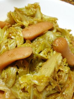 ウィンナーときゃべつのカレーソース炒め-レシピのメイン写真