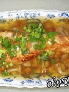 鮭のなめこあんかけ-レシピのメイン写真