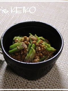 ホウレンソウの軸と納豆の和え物-レシピのメイン写真