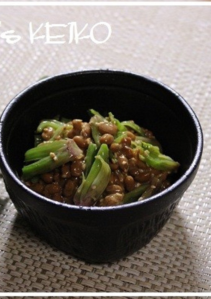 ホウレンソウの軸と納豆の和え物-レシピのメイン写真