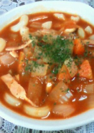 野菜ジュースとトマトソースのスープ-レシピのメイン写真