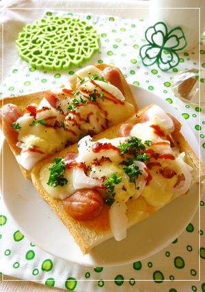 ウインナー×新玉葱のトースト　レモン風味-レシピのメイン写真