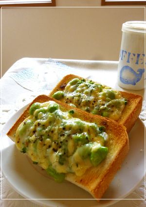 枝豆×葱の生姜・ダシダ風味のトースト-レシピのメイン写真