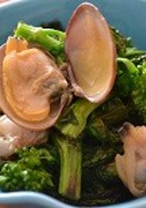 焼菜の花とあさりの洋風和え物-レシピのメイン写真