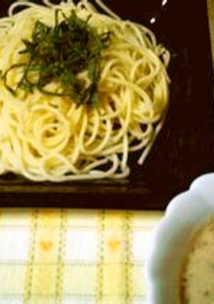★鶏ごぼう入り白味噌豆腐だれスパゲティ★-レシピのメイン写真