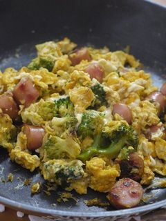 ウインナーブロッコリー☆カレー風味エッグ-レシピのメイン写真