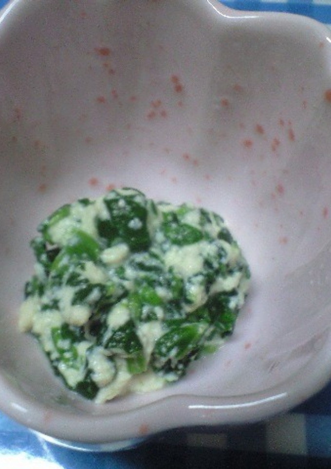 簡単離乳食　ほうれん草の白和え-レシピのメイン写真