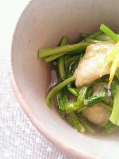 芹と薄揚げの塩麹煮びたし-レシピのメイン写真