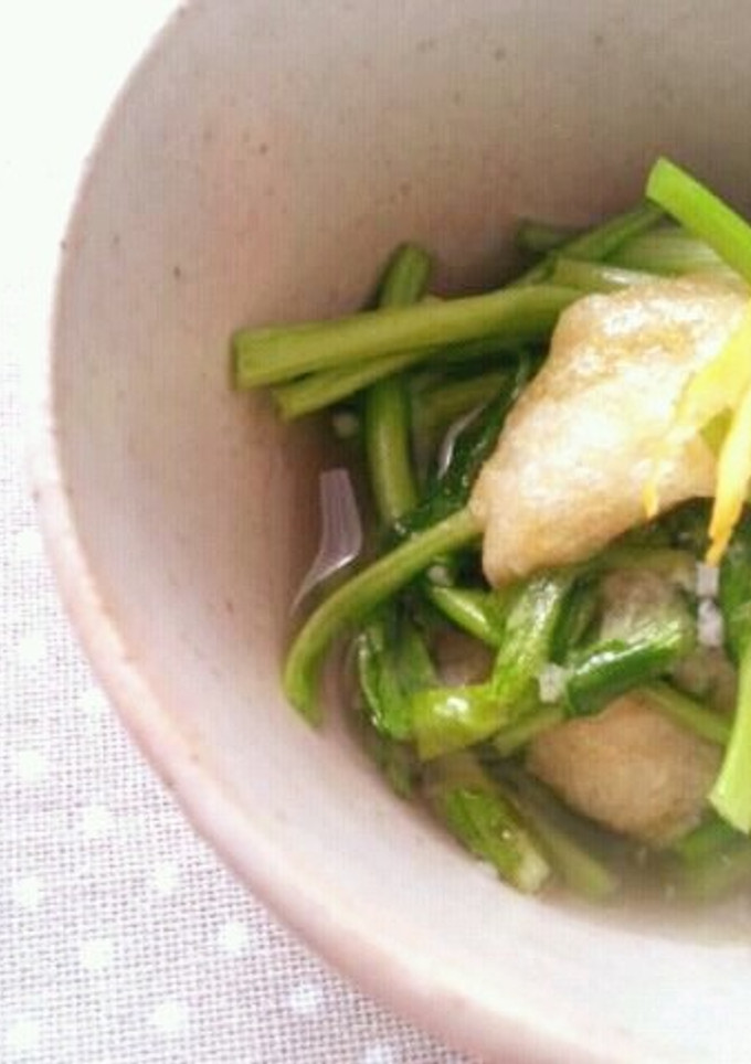 芹と薄揚げの塩麹煮びたし-レシピのメイン写真