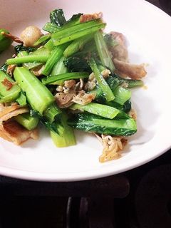小松菜と豚肉の炒めもの-レシピのメイン写真