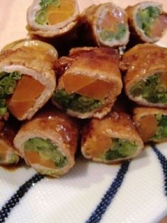 塩麹炒め菜の花の豚肉巻き-レシピのメイン写真