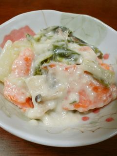 白菜と鮭のクリーム煮-レシピのメイン写真
