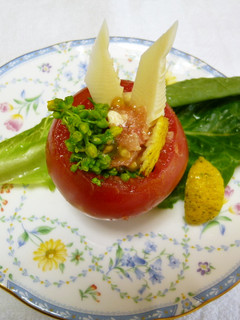 くり抜きトマトの菜の花サラダ ♪♪-レシピのメイン写真
