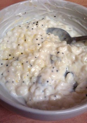 カレーやピラフに添えて：揚げ玉のライタ-レシピのメイン写真