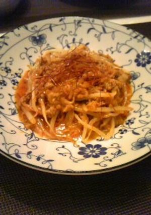 ひき肉ともやしの坦々炒め-レシピのメイン写真