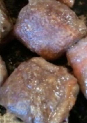 牛肉の豆腐巻き♪サイコロステーキもどき-レシピのメイン写真