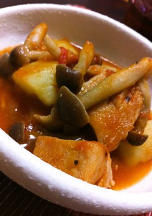 チキンときのこのトマト煮込み-レシピのメイン写真