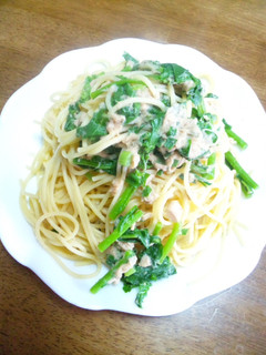 菜の花とツナのパスタ〜和風醤油バター-レシピのメイン写真