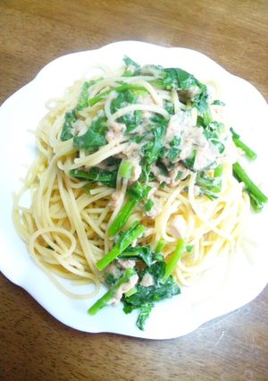 菜の花とツナのパスタ〜和風醤油バター-レシピのメイン写真