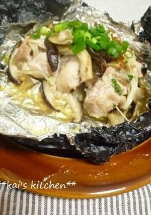 **塩麹鶏ときのこのホイル焼き**-レシピのメイン写真